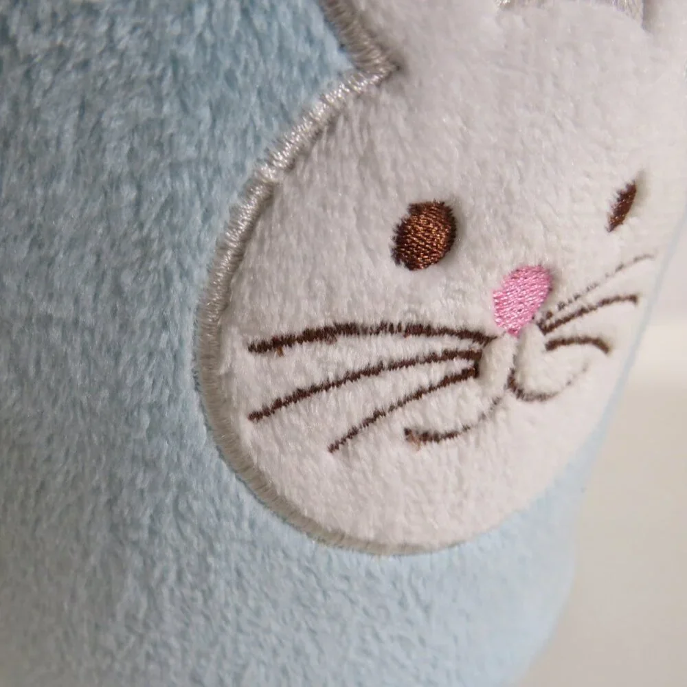 hippity hoppity fabric covered Easter basket baby blue